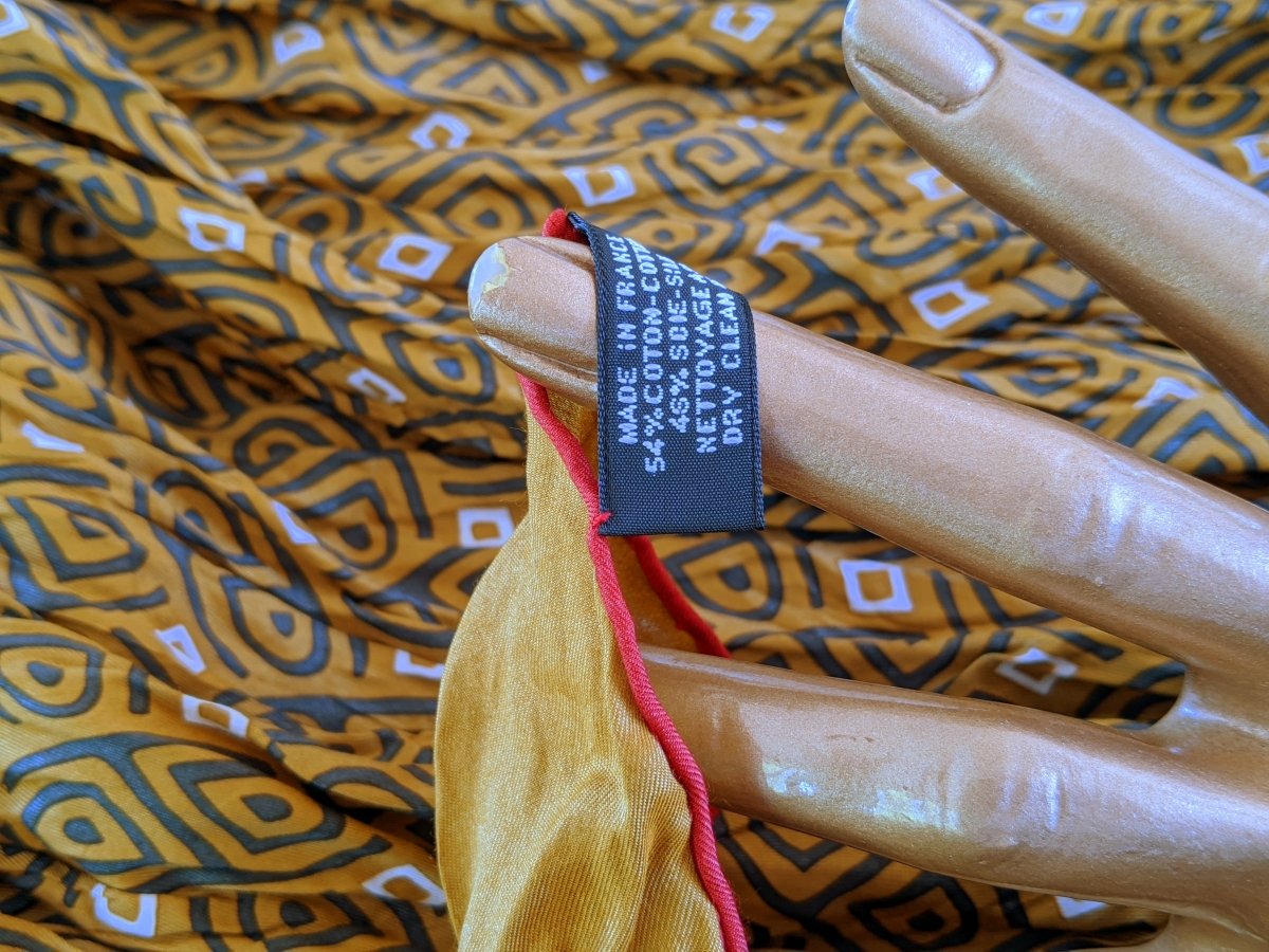 Hermes Ochre/Red/White/Black Pleated Crumpled CHAINE D'ANCRE CARRE GEANT GM, BNIB! - poupishop