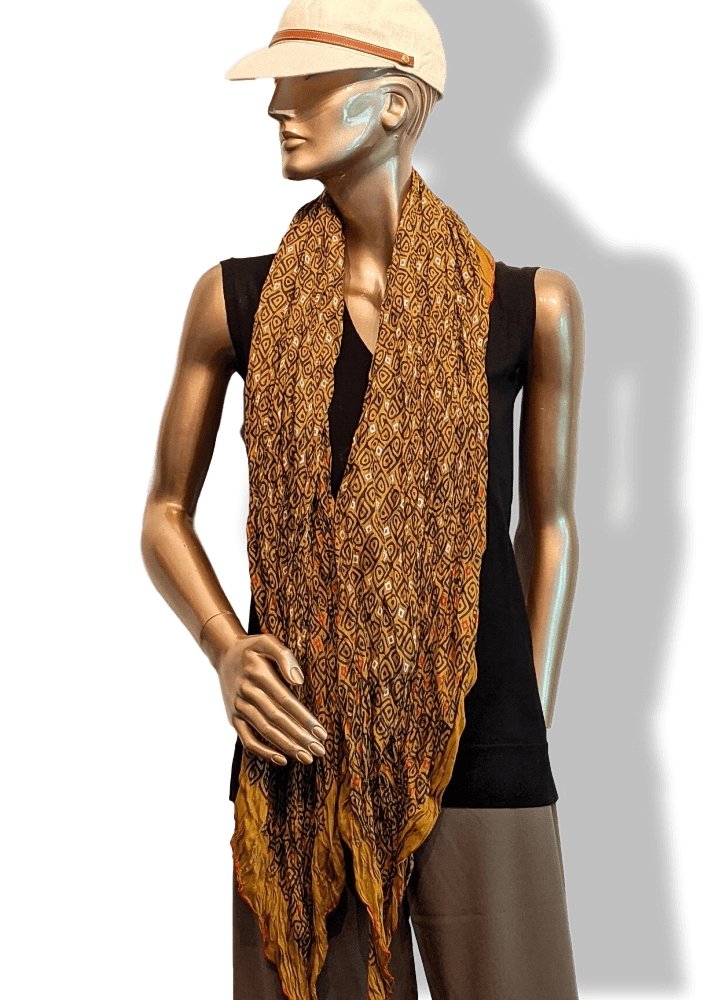 Hermes Ochre/Red/White/Black Pleated Crumpled CHAINE D'ANCRE CARRE GEANT GM, BNIB! - poupishop