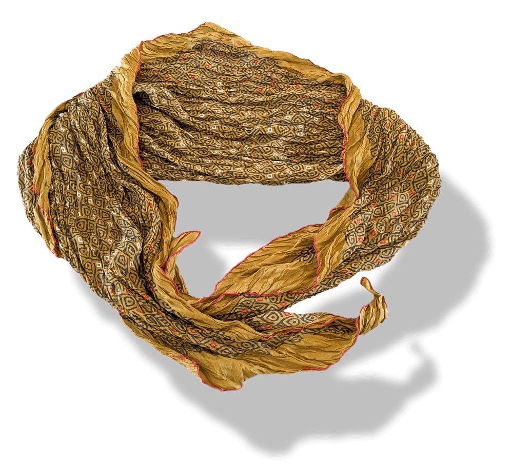 Hermes Ochre/Red/White/Black Pleated Crumpled CHAINE D'ANCRE CARRE GEANT GM, BNIB! - poupishop