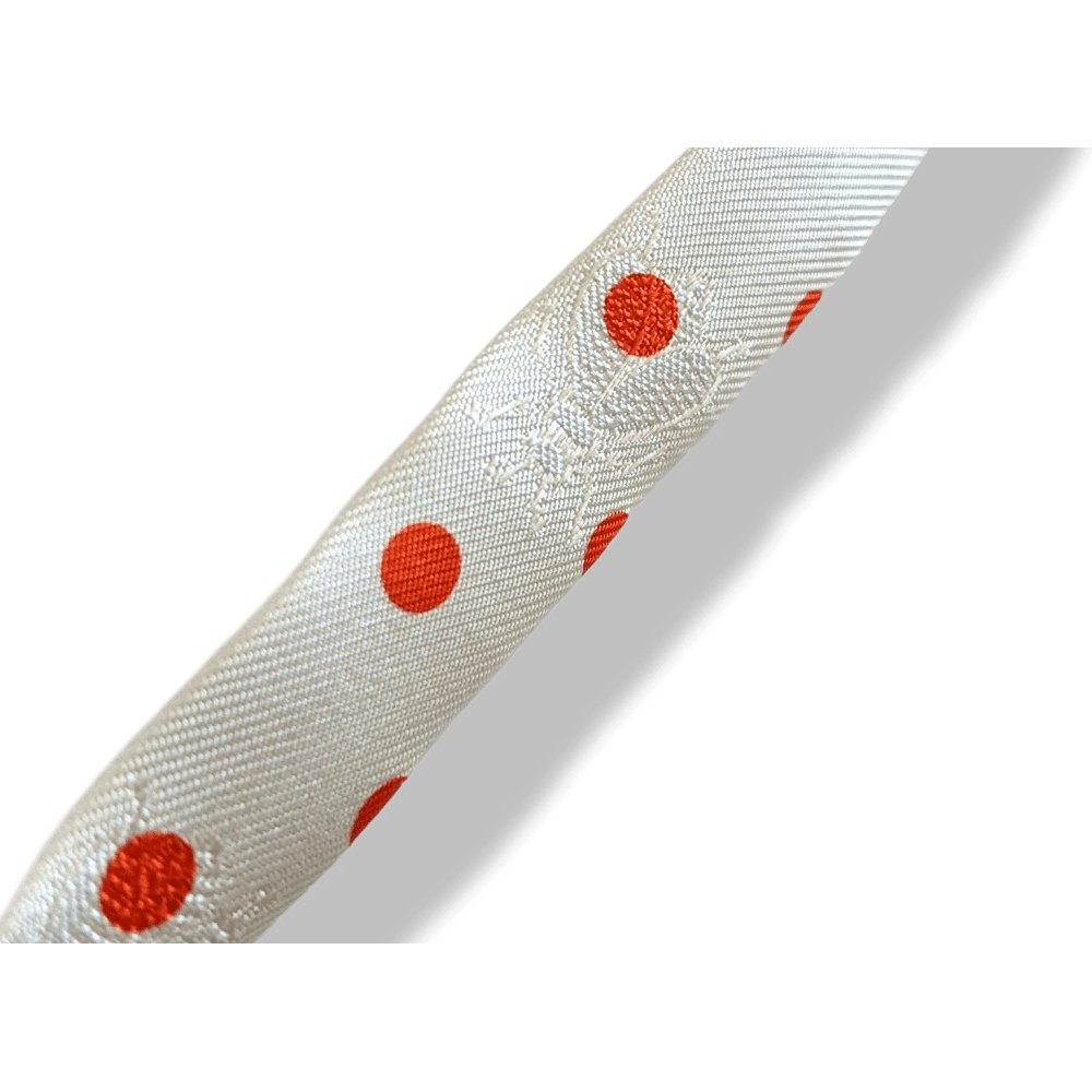 Hermes Off-White/Orange Dots Purple Red NOEUD PAPILLON EN CARRE Bow Tie for Woman Jacquard Twill Silk, BNIB! - poupishop