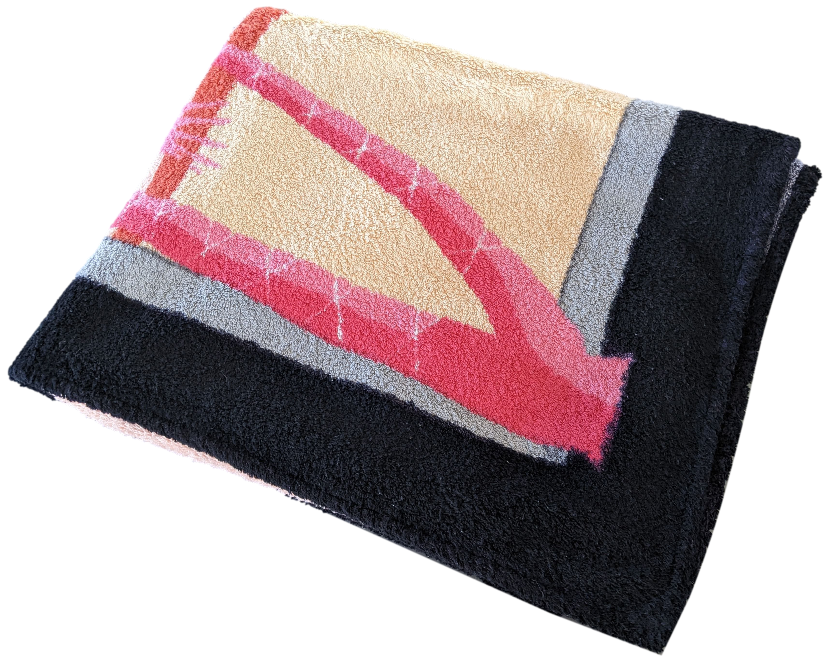 Produits Hermes Vintage Cotton Terry "Old Car" Beach Towel 90 x 150 cm