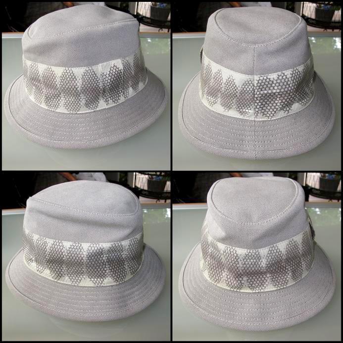 Hermes Ombre Snake Canvas Adam Women Hat Sz56, NWT! - poupishop