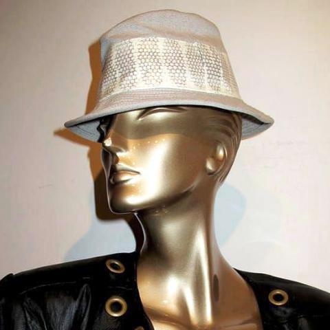 Hermes Ombre Snake Canvas Adam Women Hat Sz57, NWT! - poupishop