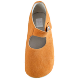 Hermes Kids Orange Suede Baby Booties ADADA Shoes Sz26