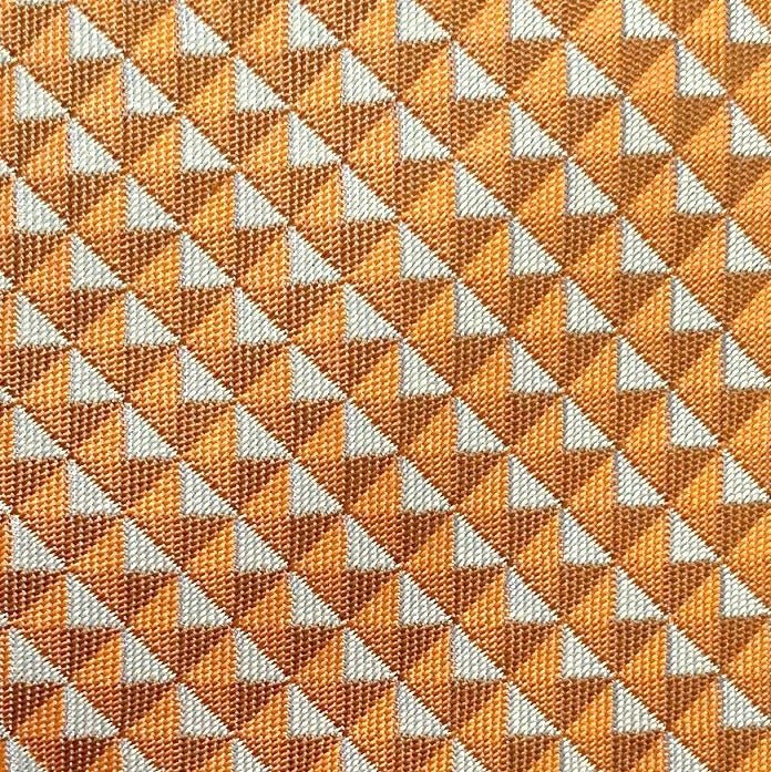 Hermes Orange Brown Grey Modern Art SOIE LOURDE Silk Tie 9cm, NWT in Pochette! - poupishop