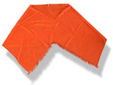 Hermes Orange Exotique ETOLE NEW LIBRIS CONFESSIONS D'EX-LIBRIS Muffler Fringed 85% Cashmere/15% Silk 75 x 210 cm, BNWT! - poupishop