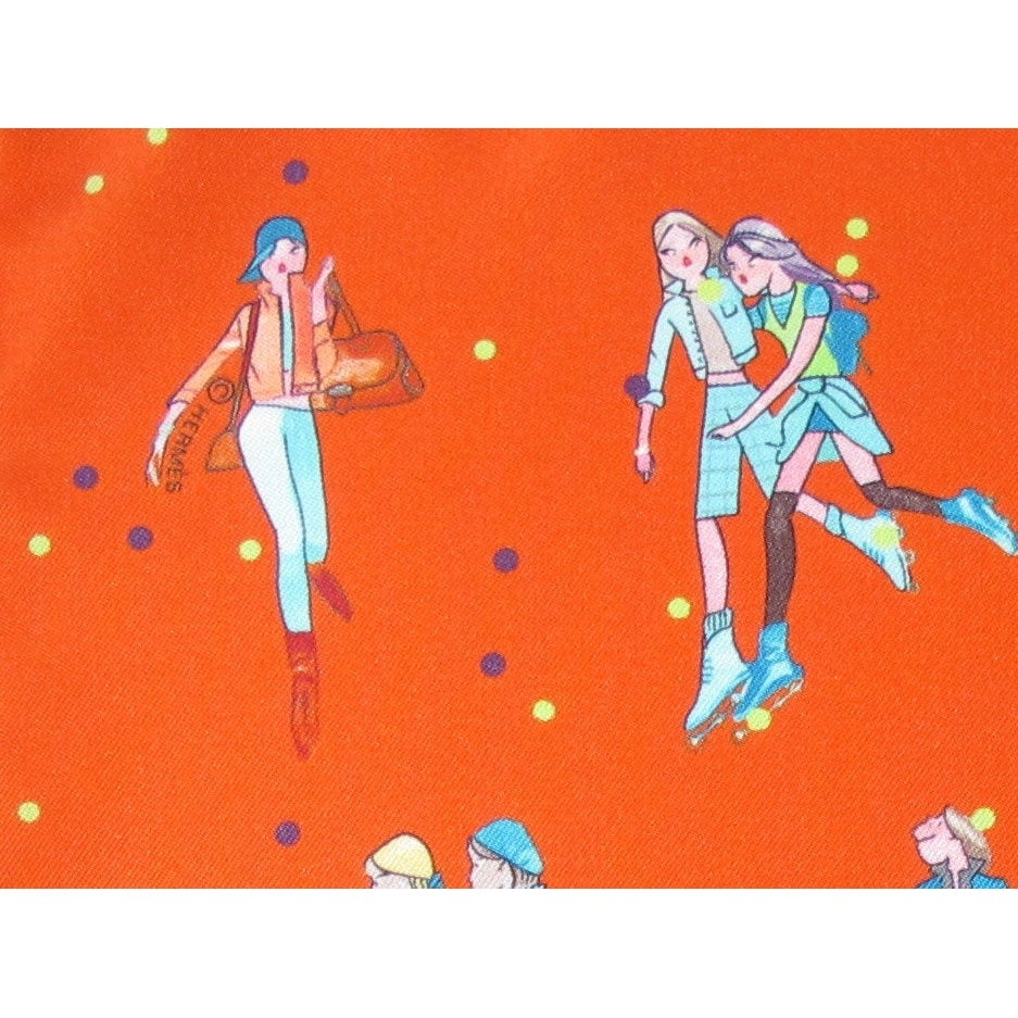 Hermes Orange Les Parisiennes de Kiraz by Edmond Kiraz (Iranian artist) Gavroche 42cm, New! - poupishop