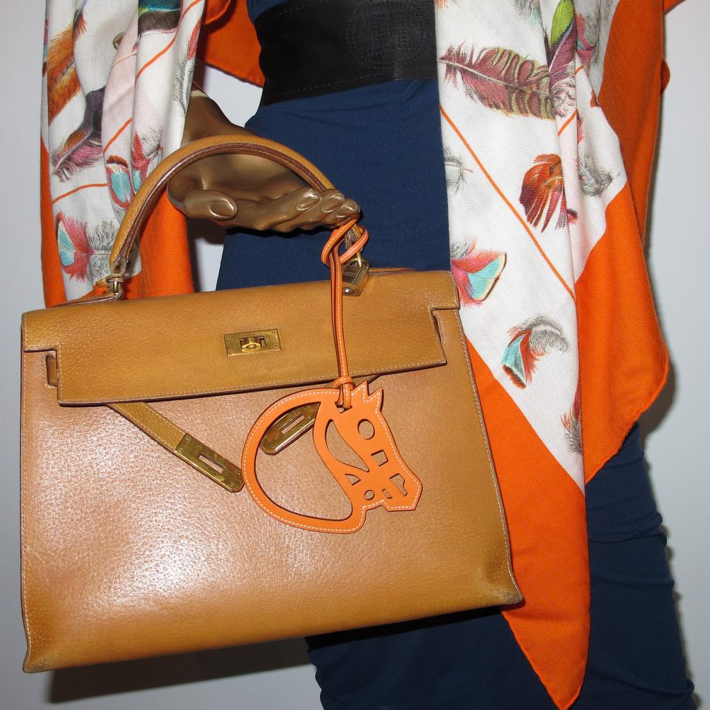 Hermes Orange Paddock Horse Bag Charm, NIB! - poupishop