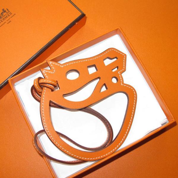 Hermes Orange Paddock Horse Bag Charm, NIB! - poupishop