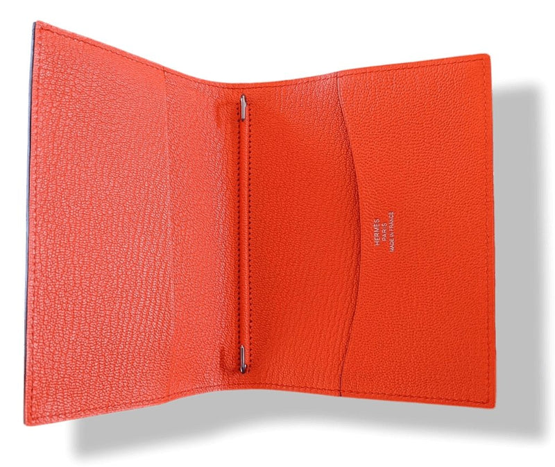 Hermes Orange Poppy Mysore Goatskin AGENDA SIMPLE GM COVER 1 PIN, BNWTIB! - poupishop