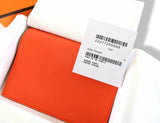 Hermes Orange Poppy Mysore Goatskin AGENDA SIMPLE GM COVER 1 PIN, BNWTIB! - poupishop