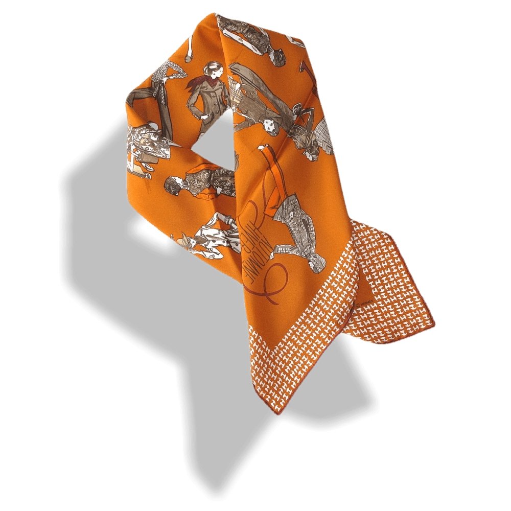 Hermes Orange Printemps Ete 69 - Automne Hiver 70 Vintage Silk 70cm, NIB! - poupishop