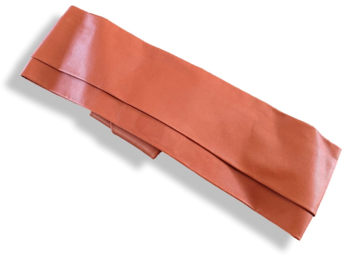 Hermes Orange Rouille Lambskin Headband Sz L, Xtra Supple Skin, New! - poupishop