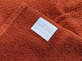 Hermes Orange Rust Small Hand Wash Towel in Terry, New! - poupishop