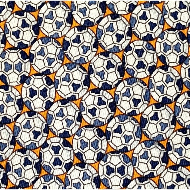 Hermes Orange Thalassa Marine GOAL! Twill Silk Tie 9CM, NWT in Pochette! - poupishop