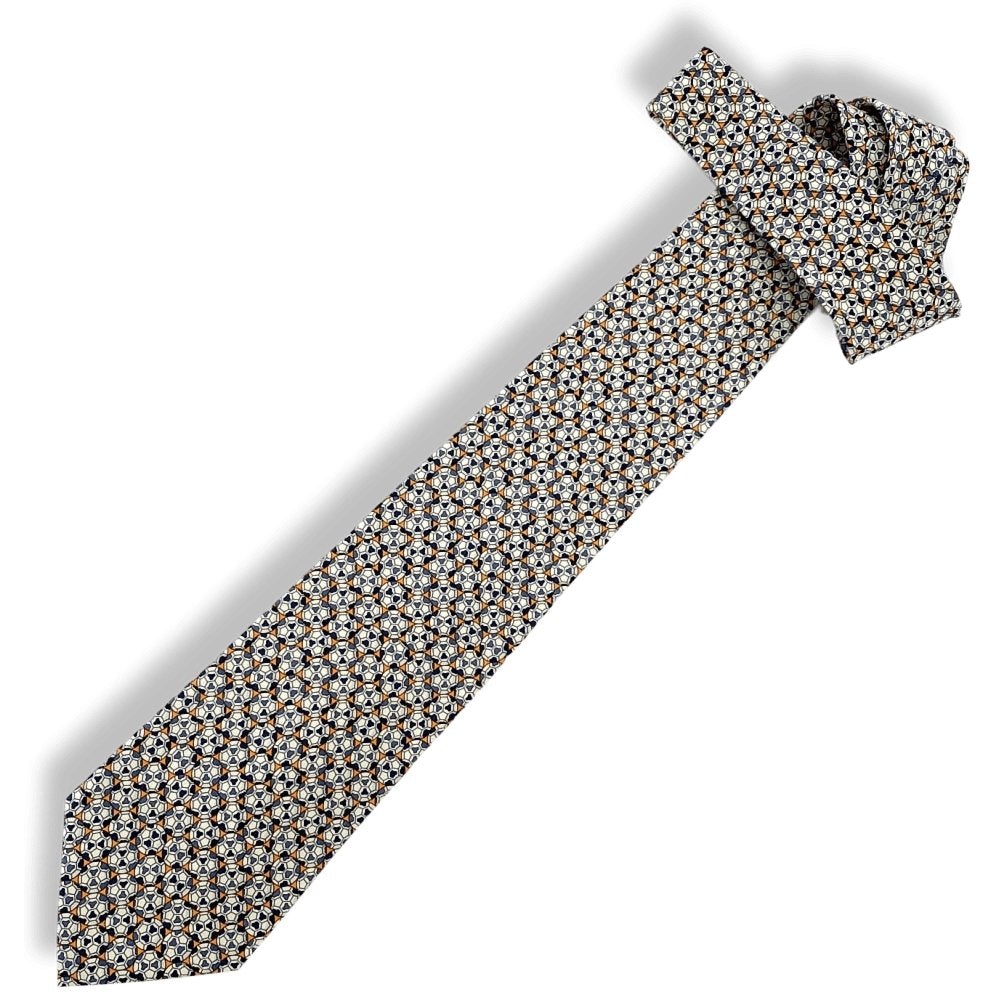 Hermes Orange Thalassa Marine GOAL! Twill Silk Tie 9CM, NWT in Pochette! - poupishop