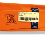 Hermes Orange UNIE CHEVRON Silk Tie 7cm, NWT in Pochette! - poupishop