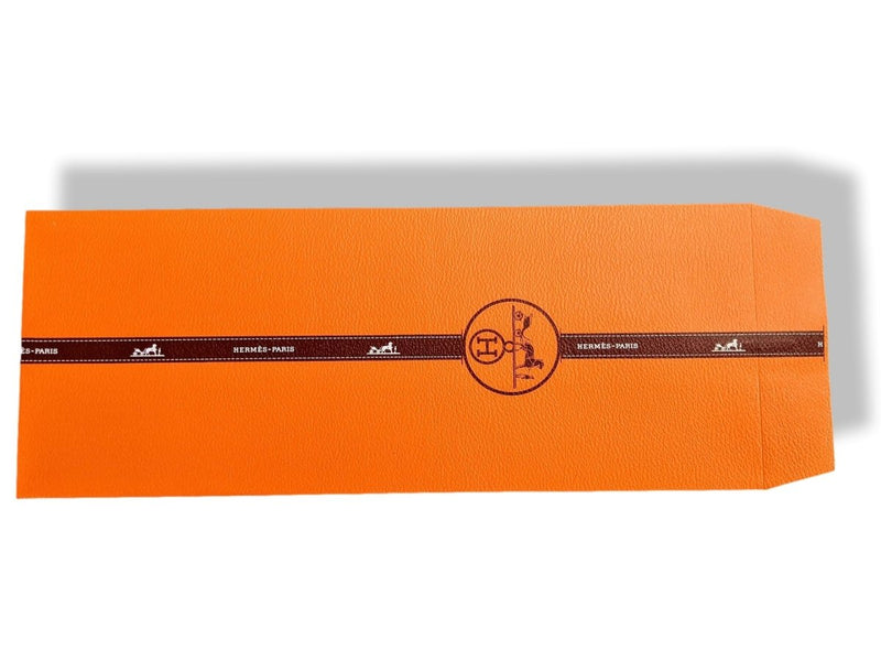 Hermes Orange/Bolduc Pochette for Tie, New! - poupishop