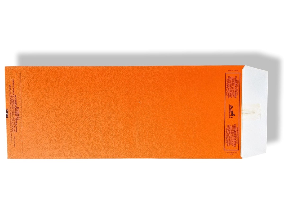 Hermes Orange/Bolduc Pochette for Tie, New! - poupishop