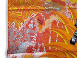 Hermes Orange/Soleil/Rose MONTAIN ZEBRA by Alice Shirley Twill 90cm, BNWT! - poupishop