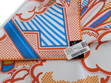Hermes Orange/Turquoise PEGASE POP by Dimitri R. Twill Gavroche Pocket Scarf 45 cm, BNWT! - poupishop