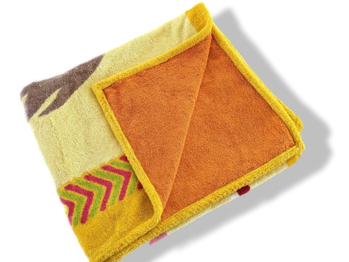 Hermes Orange/Yellow/Green CHEVAL Horse Tapis de Plage Terry Beach Towel 150 x 90cm cm - poupishop