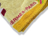 Hermes Orange/Yellow/Green CHEVAL Horse Tapis de Plage Terry Beach Towel 150 x 90cm cm - poupishop