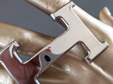 Hermes (P2) Shiny Plated Silver and Palladium Buckle H 32mm, New with flaws! - poupishop