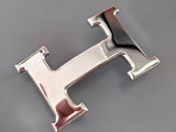 Hermes (P2) Shiny Plated Silver and Palladium Buckle H 32mm, New with flaws! - poupishop