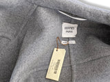 Hermes Pale Grey 100% Cashmere Double Face Belted Pea Coat CABAN CEINTURE Sz40, BNWT! - poupishop