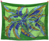 Hermes Vert/Vert "Palme" Tapis de Plage Terry Beach Towel XXL 145 x 190 cm