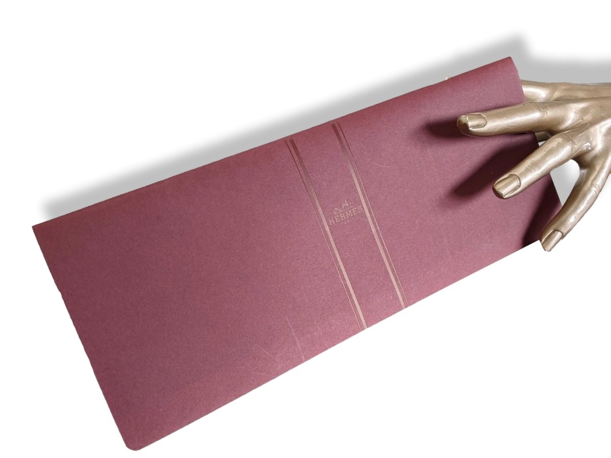 Hermes Paper Red Horizontal Repertoire Téléphonique - Phone Book with Gold Edge, New! - poupishop