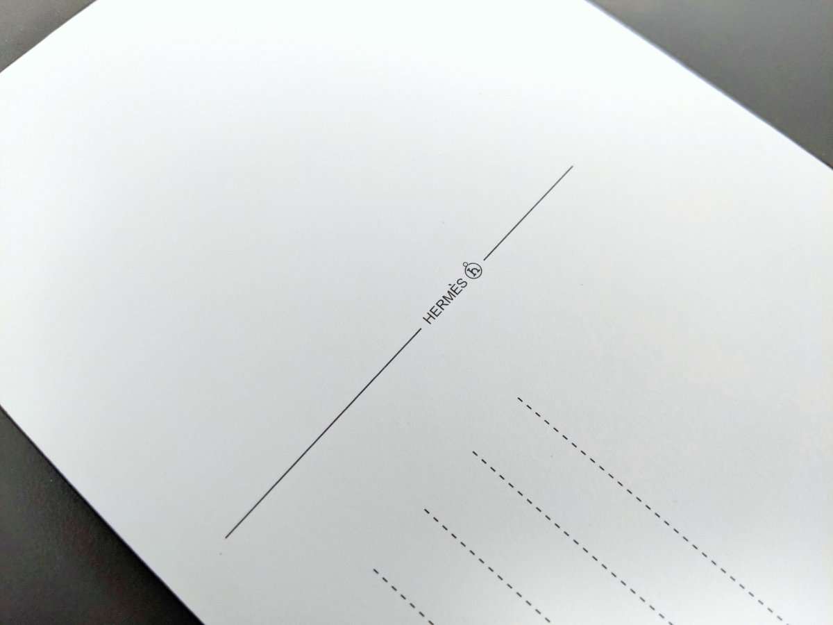 Hermes Papier Black Crocodile POST CARD PETIT H Rare, BNIB! - poupishop
