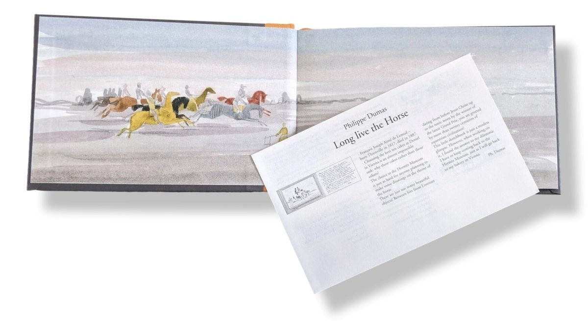 Hermes Papier Carnet de Croquis VIVE LE CHEVAL Long Life the Horse