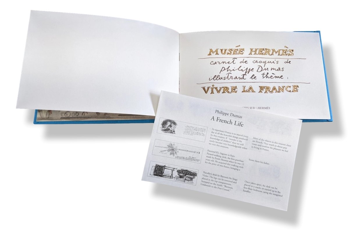 Hermes Papier Carnet de Croquis VIVRE LA FRANCE A french Life Sketchbook by Philippe Dumas, New and Sealed! - poupishop