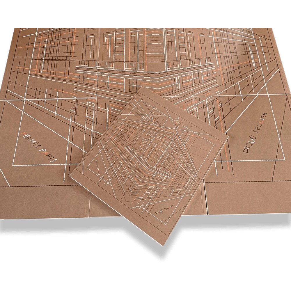 Hermes Papier Coffret 10 Carnets TOUT EN CARRE PIQUE SELLIER PUZZLE 10 Notebooks in Box, BNEW! - poupishop