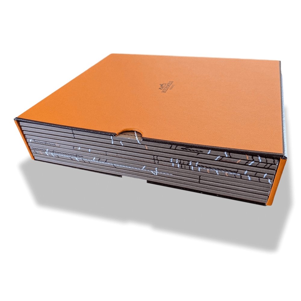 Hermes Papier Coffret 10 Carnets TOUT EN CARRE PIQUE SELLIER PUZZLE 10 Notebooks in Box, BNEW! - poupishop