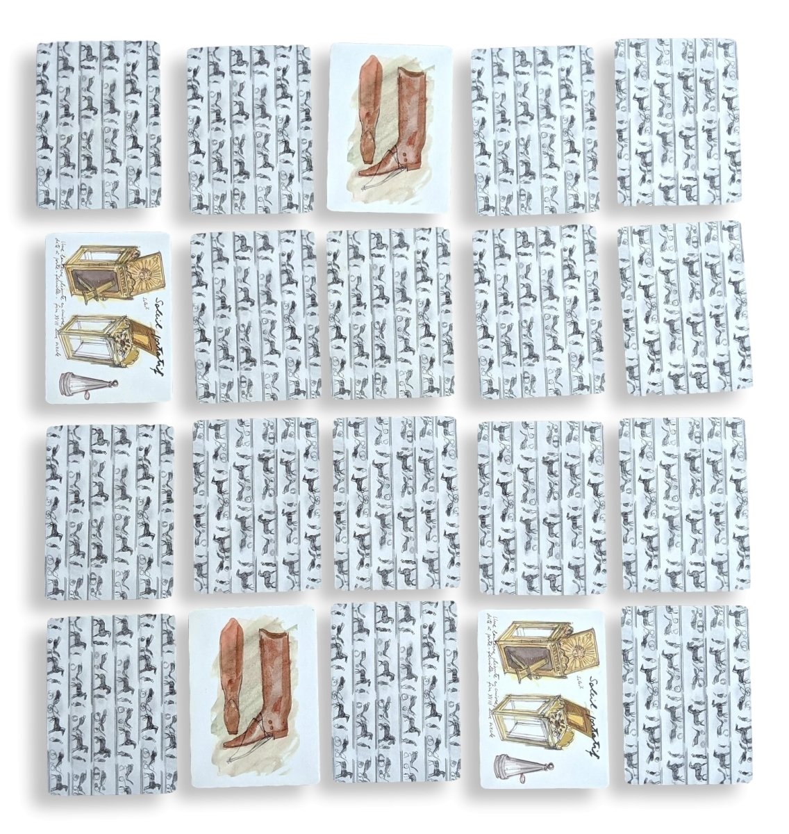 Hermes Papier La collection Emile Hermes : Memory Cards Game FIND A PAIR, Box! - poupishop