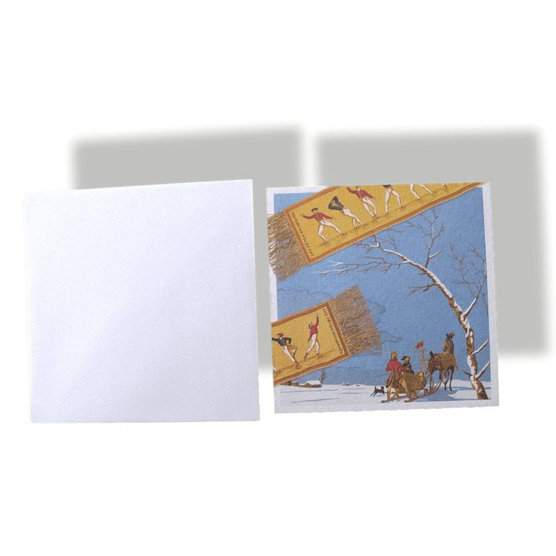Hermes Papier Les Plaisirs du Froid Greeting Card " Meilleurs Voeux " - poupishop