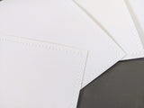 Hermes Papier Rare Vintage White Cards & Matching Enveloppes Gaufre Point Sellier Saddle Stiching, New! - poupishop