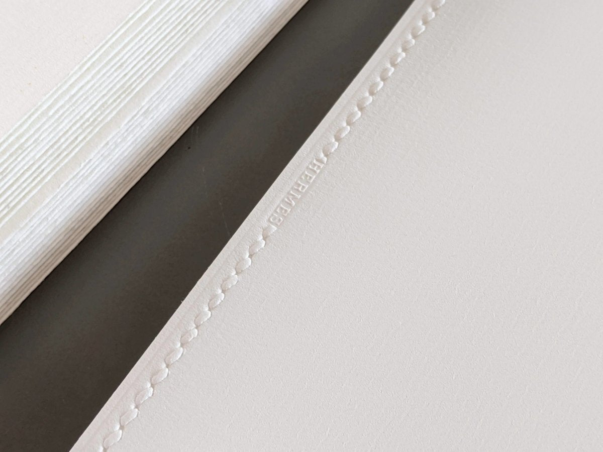 Hermes Papier Rare Vintage White Cards & Matching Enveloppes Gaufre Point Sellier Saddle Stiching, New! - poupishop