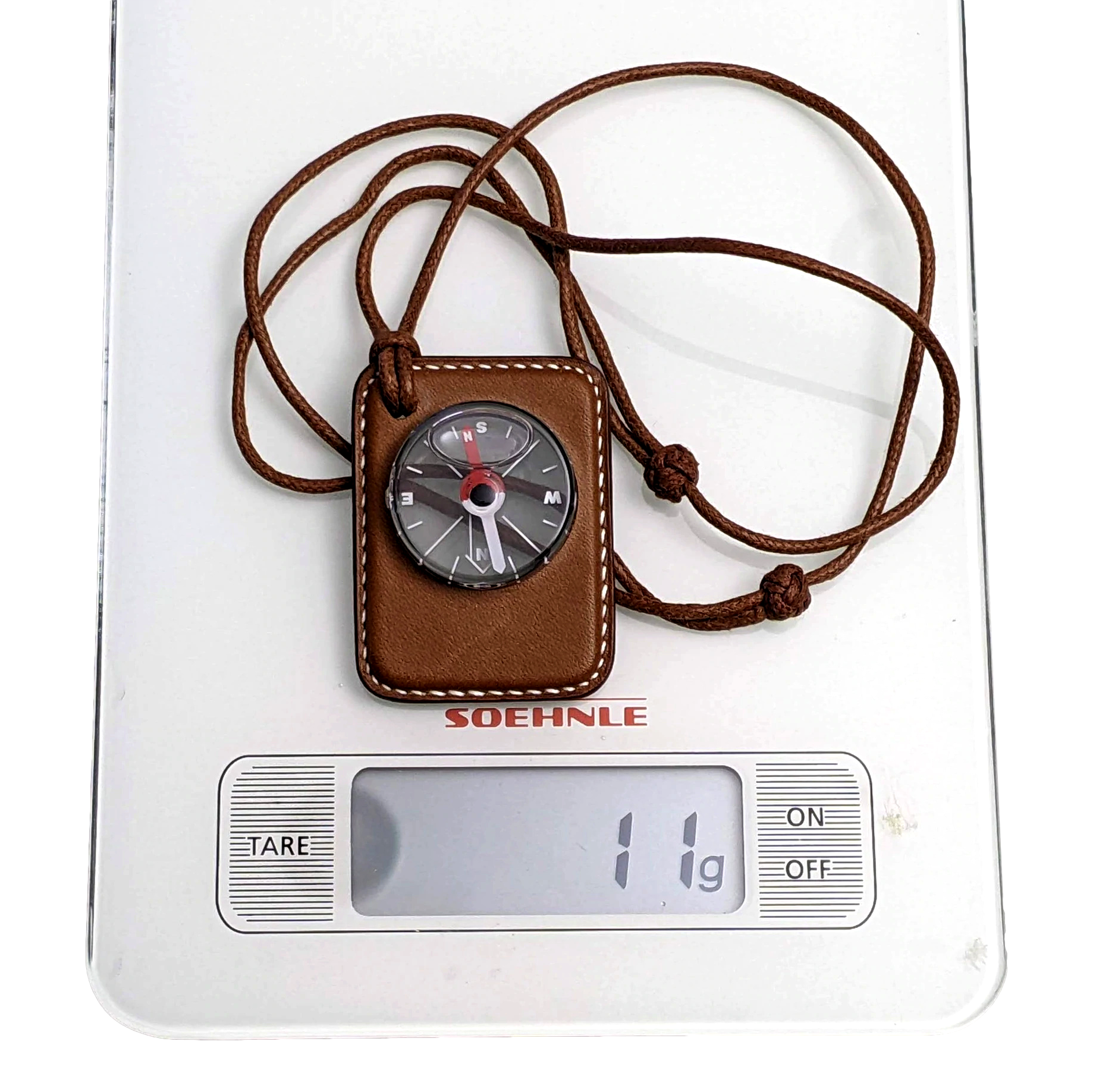 Hermes Ltd Issue Barenia "Parfumeur 2010 " Compass Pendant Necklace