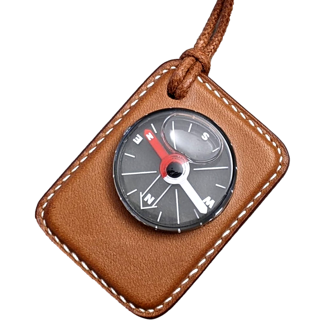 Hermes Ltd Issue Barenia "Parfumeur 2010 " Compass Pendant Necklace