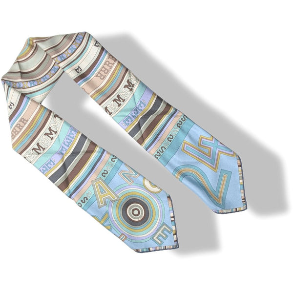 Hermes Pastel Blue Etoupe Tohu Bohu by Claudia Sthulhofer-Mayr Twill Silk Scarf 90cm - poupishop