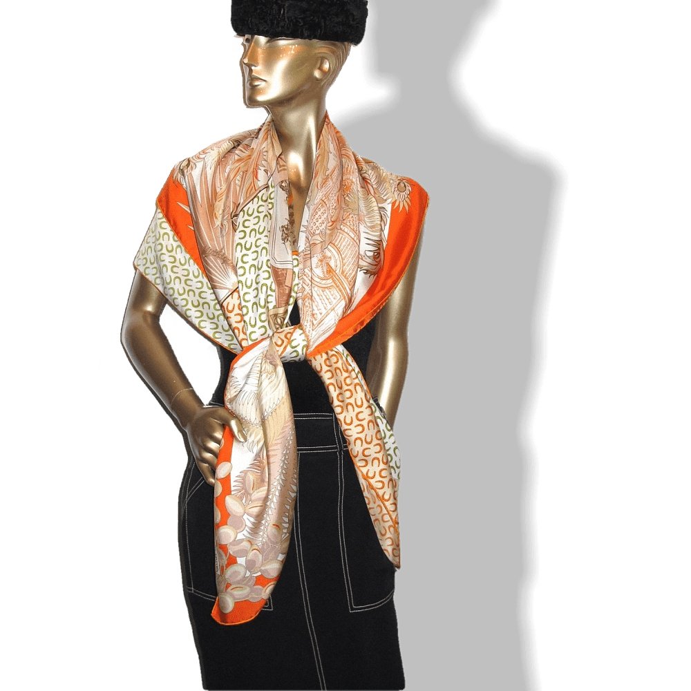 Hermes Pastel Mythiques Phoenix / A cheval sur mon Carre Twill Silk Shawl 140, Box! - poupishop