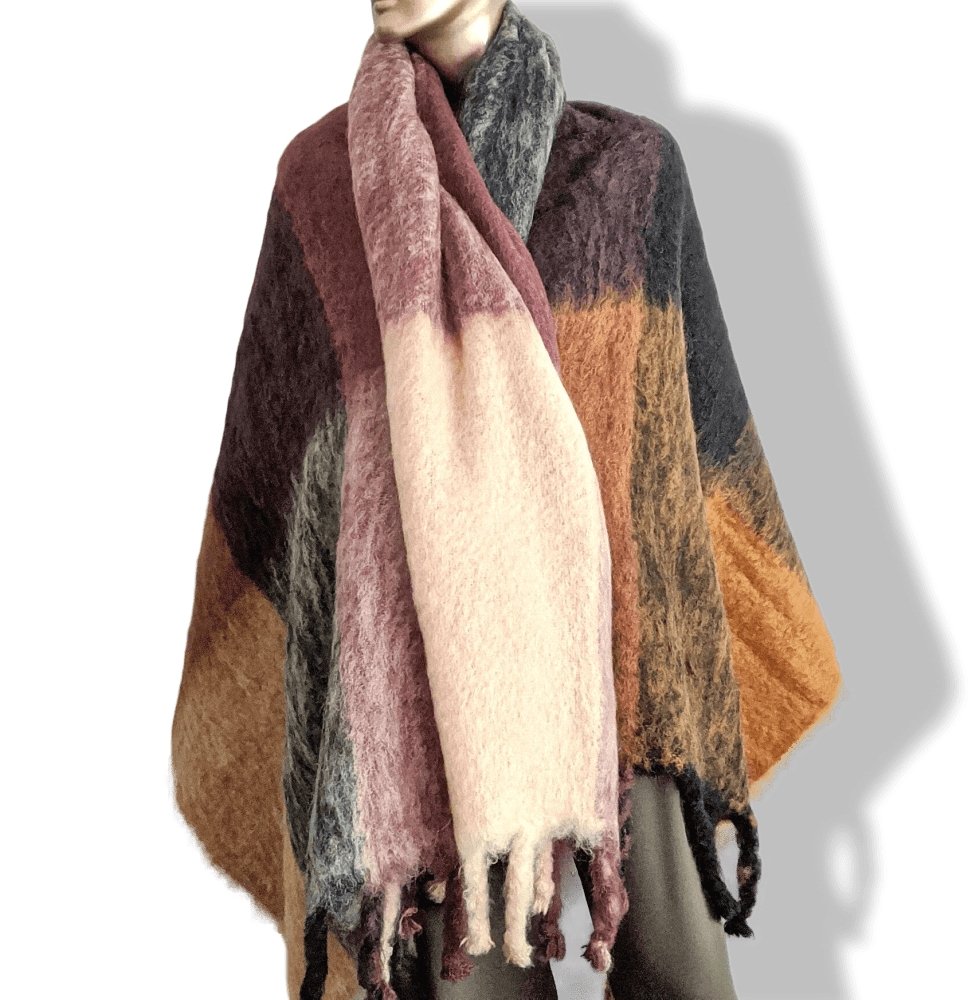 Hermes Patchwork 100% Mohair Handwoven in Finland Throw blanket - Plaid 220 x 130 cm, BNIB! - poupishop