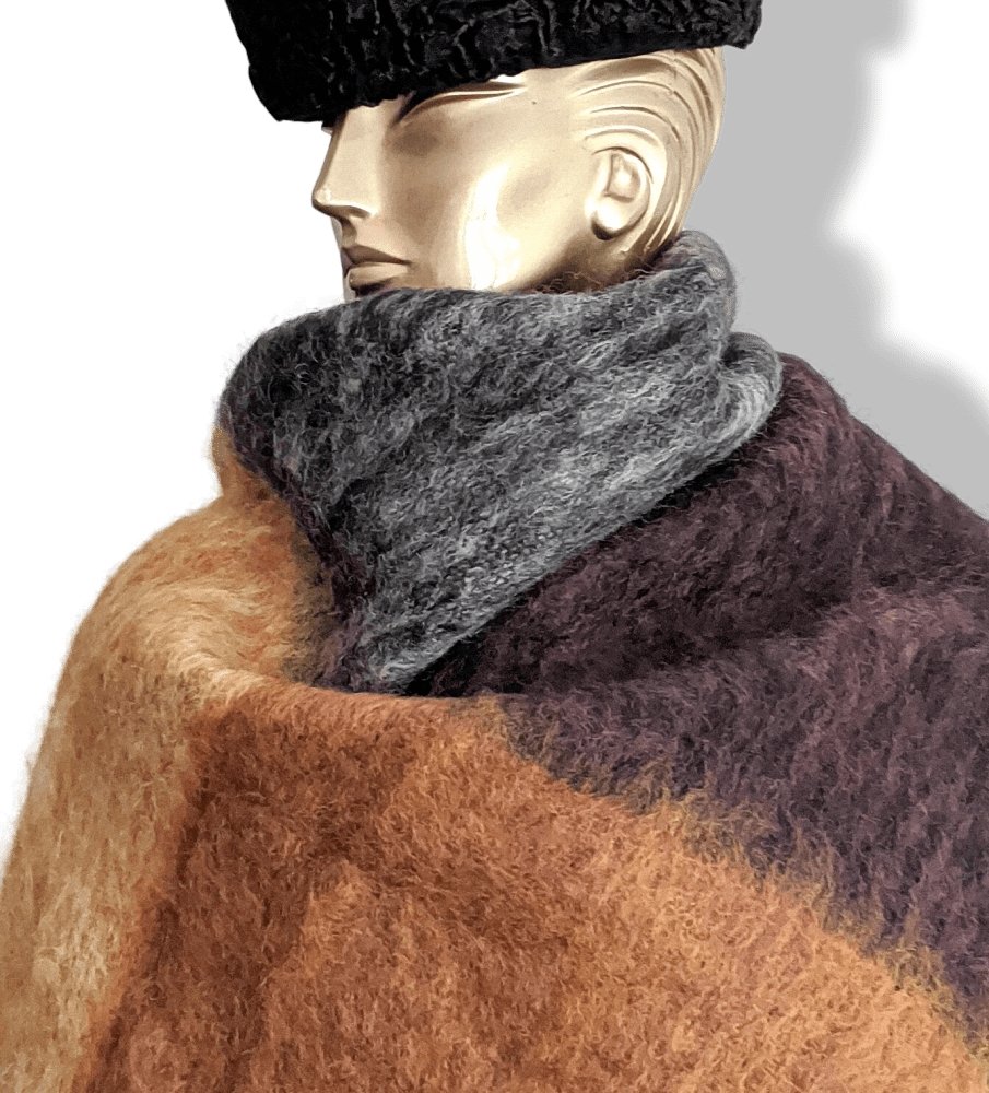 Hermes Patchwork 100% Mohair Handwoven in Finland Throw blanket - Plaid 220 x 130 cm, BNIB! - poupishop