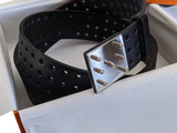 Hermes 2012 Black Perforated Cow Leather Figure H Complete Belt GM Sz95, Superb in Box!