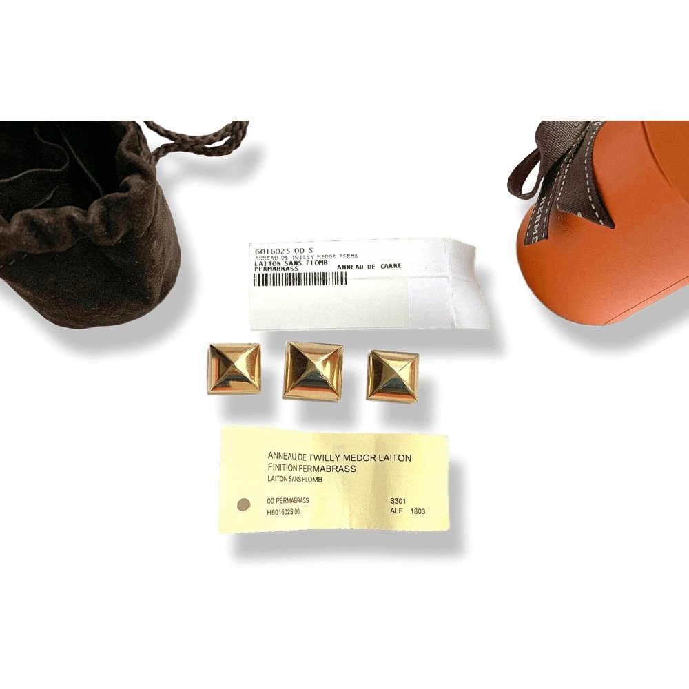 Hermes Permabrass ANNEAU DE TWILLY MEDOR LAITON Scarf Ring, BNWTIB with platsic protection!! - poupishop