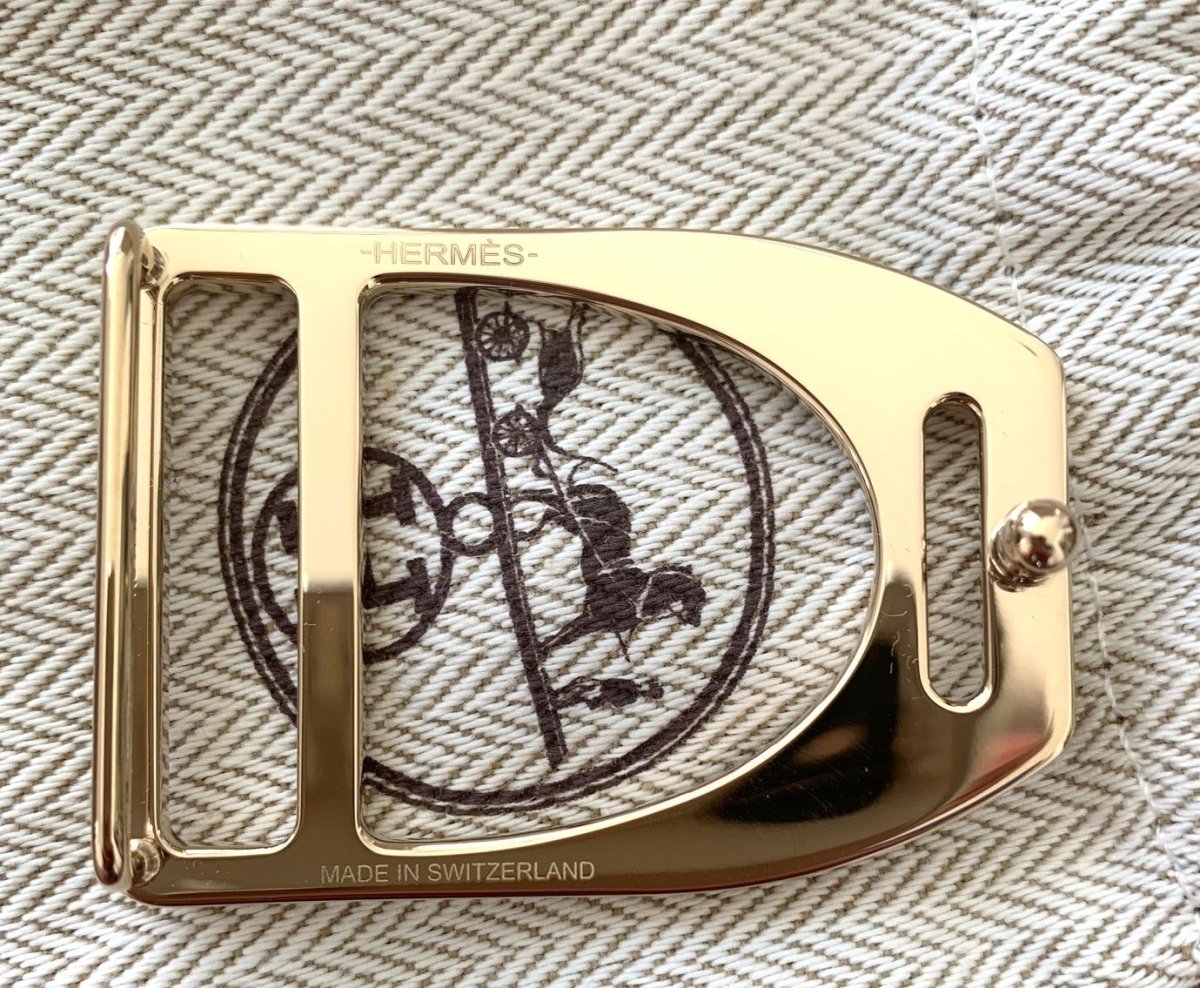 Hermes Permabrass ETRIER Buckle H 32mm, New in Pochette! - poupishop